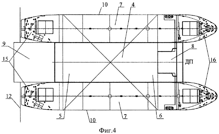 Судно-катамаран (патент 2464200)