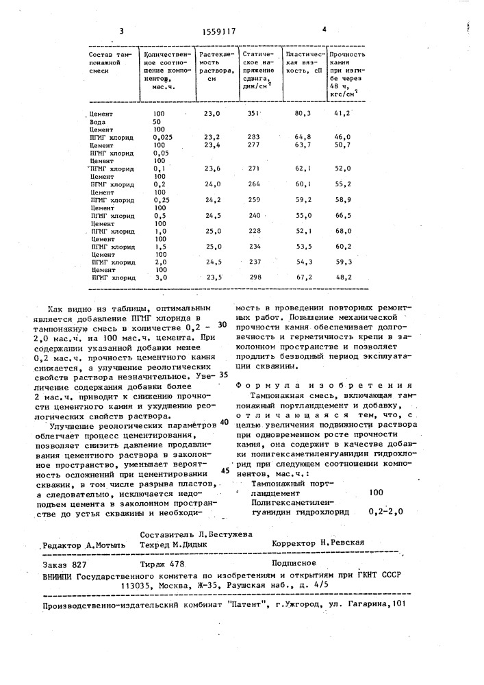 Тампонажная смесь (патент 1559117)