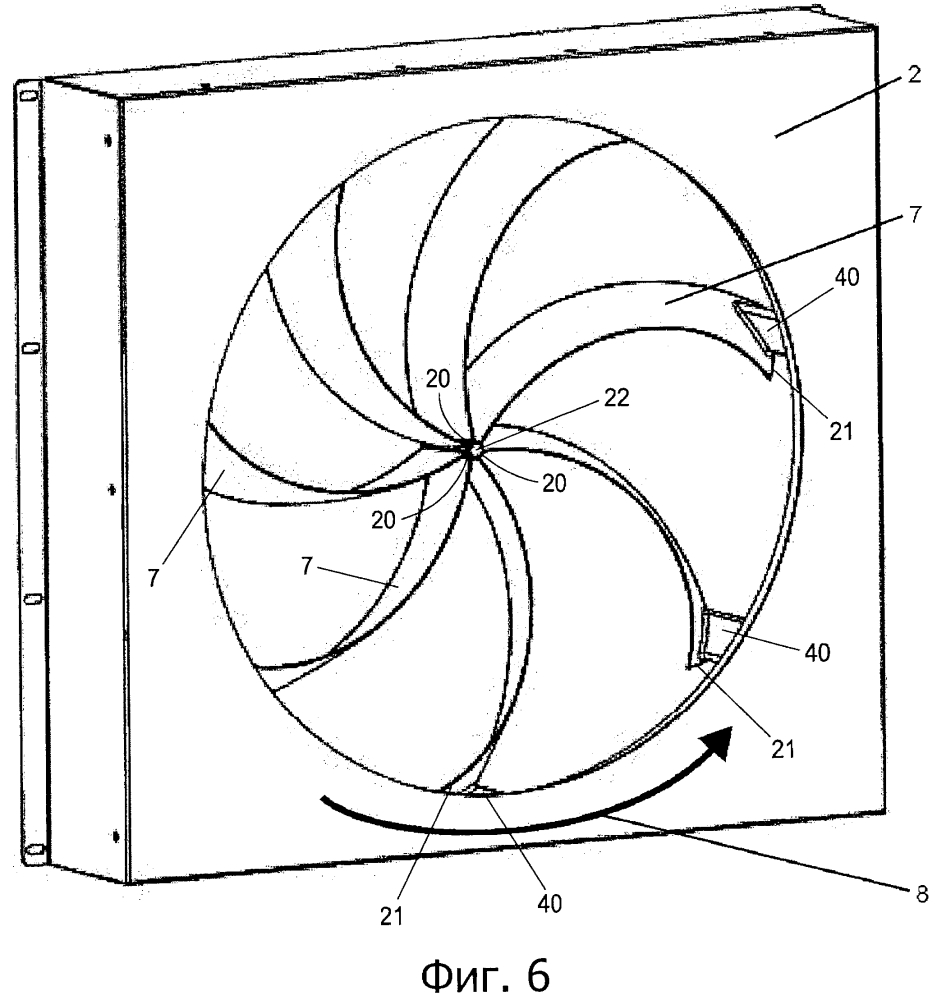 Охлаждающий осевой вентилятор с центростремительными направляющими лопатками статора (патент 2621585)