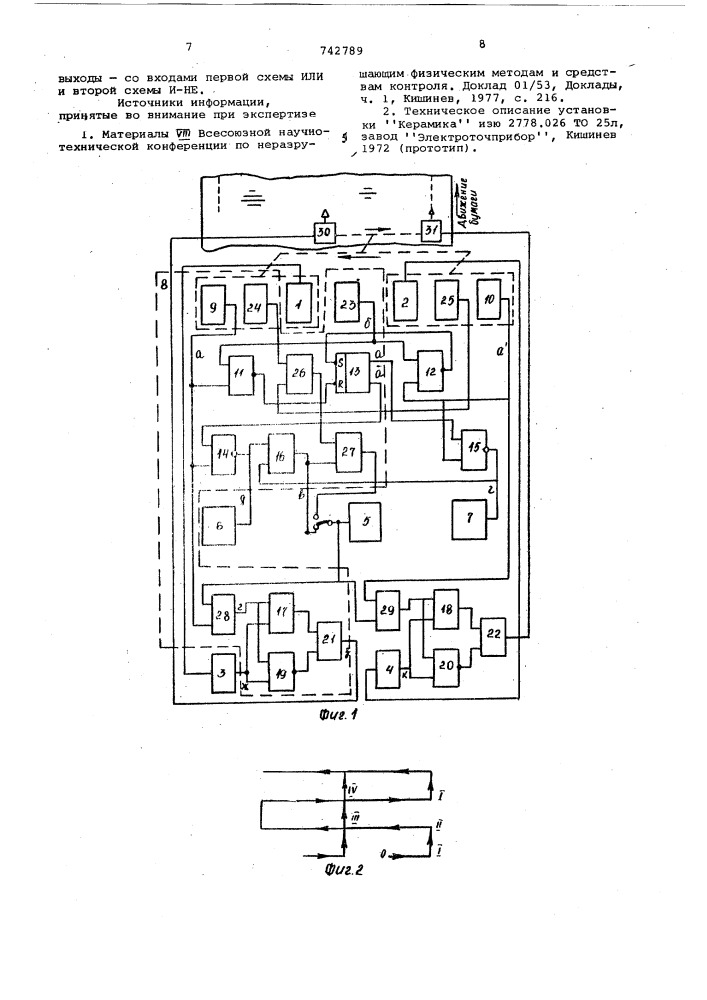 Устройство для контроля изделий плоской формы (патент 742789)