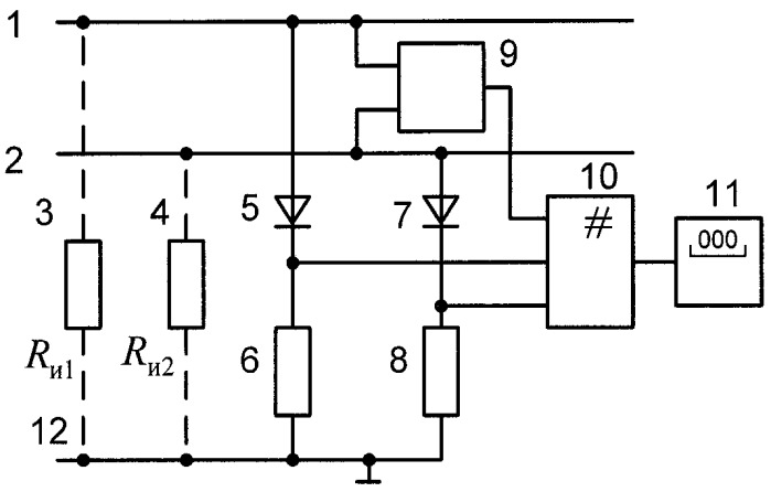 Устройство для контроля сопротивления изоляции электрической сети постоянного тока (патент 2390033)