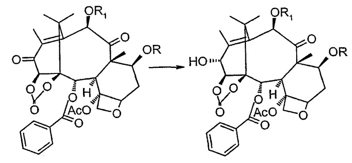 Способ получения производных таксана (патент 2275365)