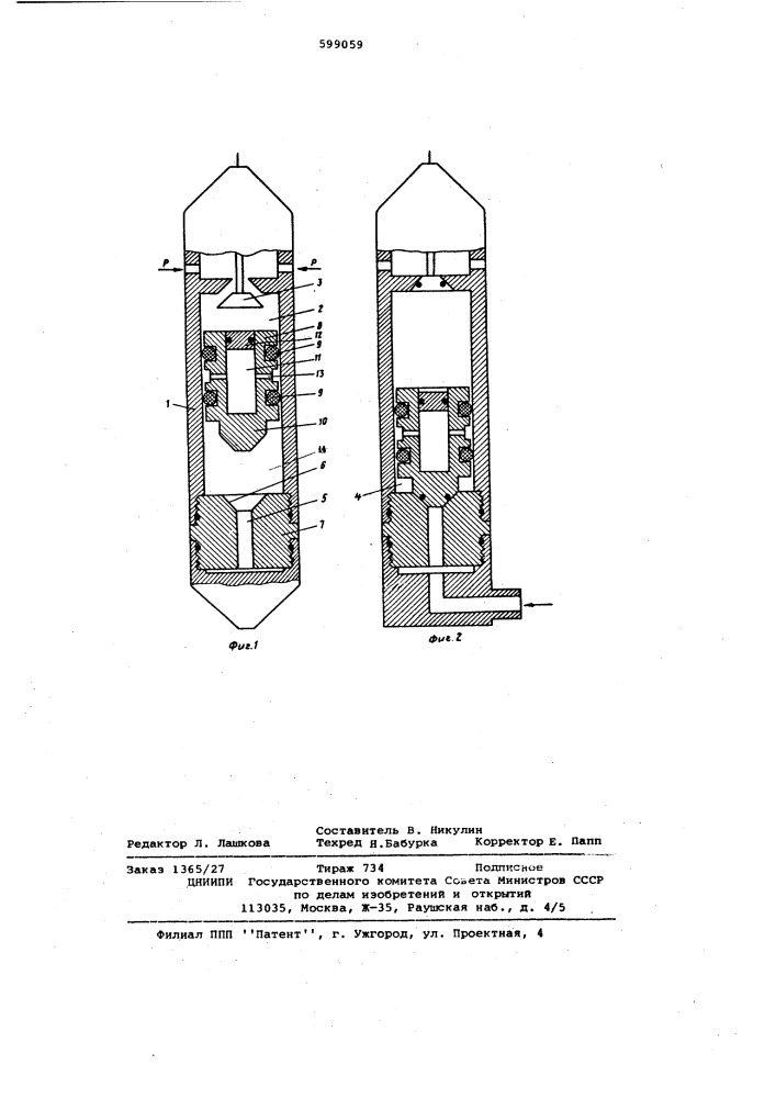 Глубинный проотборник (патент 599059)