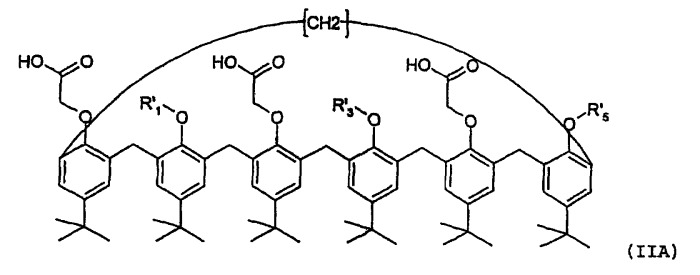 Пара-трет-бутил-каликс[6]арены, содержащие три кислотные функциональные группы в положении 2, 4 и 3, нанесенные на подложку жидкие мембраны, содержащие их материалы-подложки и их применение (патент 2422432)