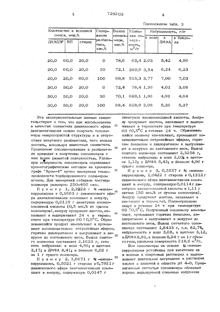 Способ получения сшитого поливинилпирролидона (патент 729203)