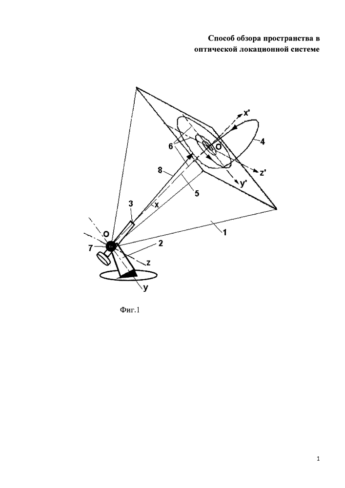 Способ хаотического обзора пространства в оптической локационной системе (патент 2626245)