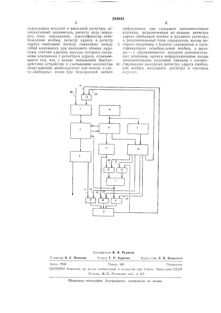 Патент ссср  284045 (патент 284045)