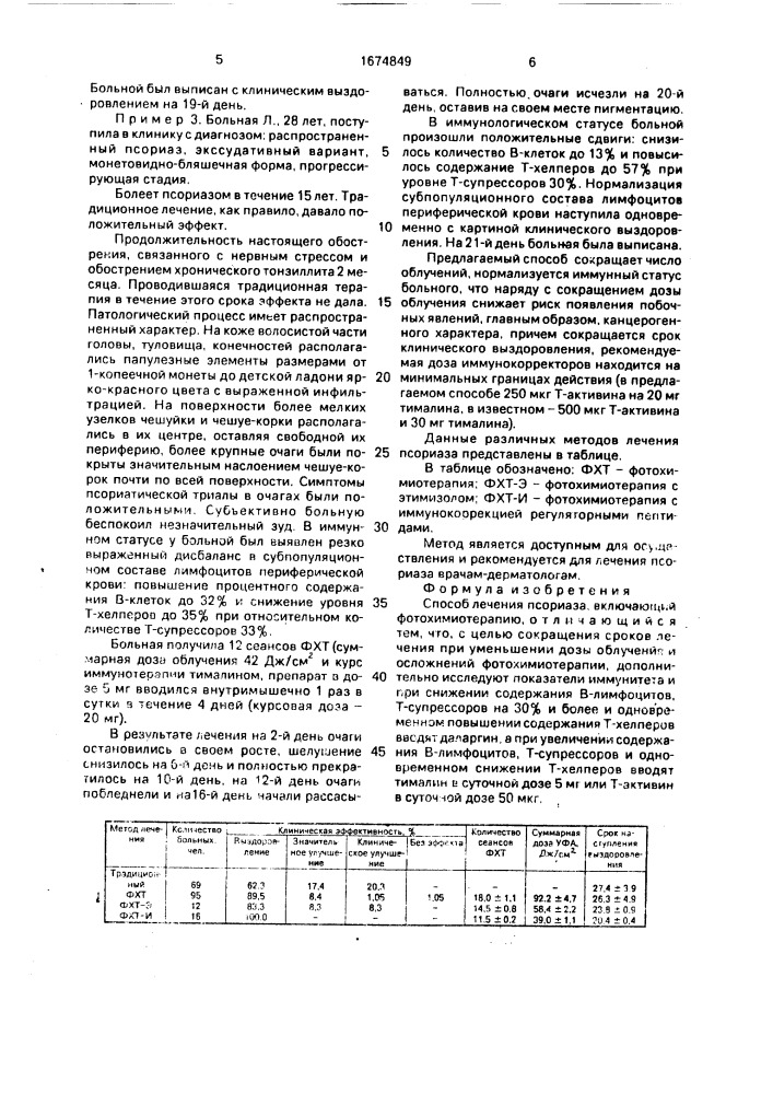 Способ лечения псориаза (патент 1674849)