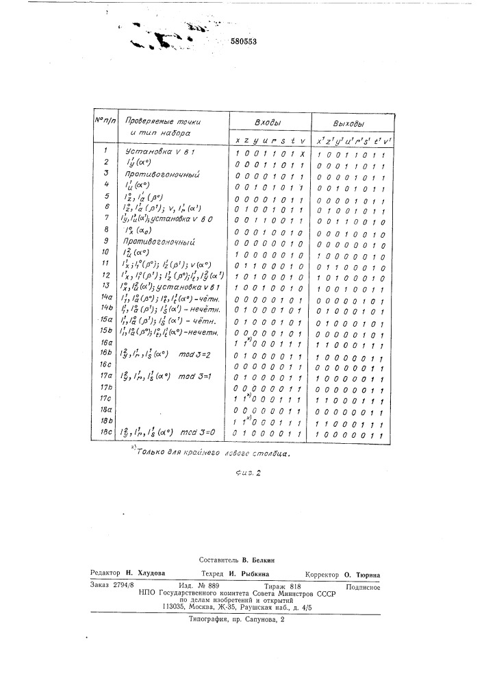 Устройство для сортировки информации (патент 580553)