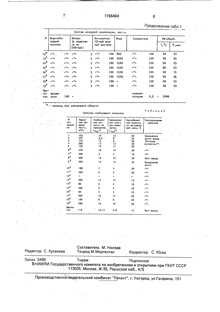 Способ получения сорбирующего элемента (патент 1766494)