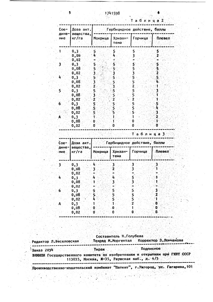 Способ борьбы с нежелательной растительностью (патент 1741598)