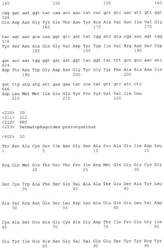 Новые мутантные аллергены (патент 2285042)