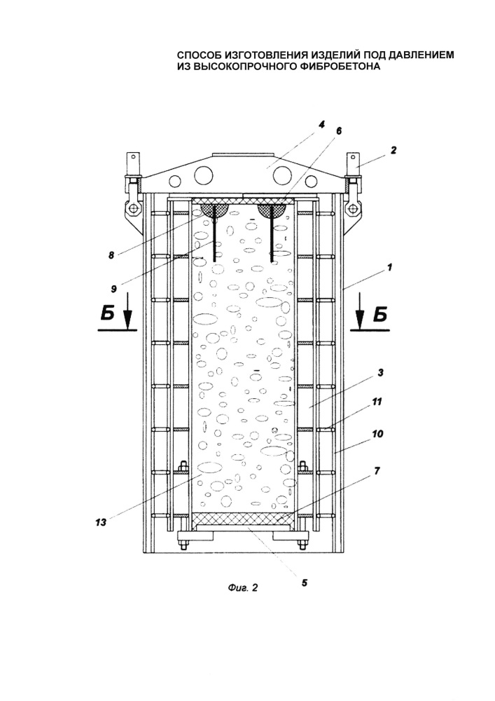 Способ изготовления изделий под давлением из высокопрочного фибробетона (патент 2641363)
