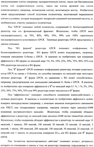 Способы скрининга с применением g-белок сопряженных рецепторов и родственных композиций (патент 2506274)