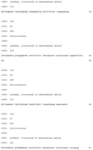 Промоторы lactococcus и их применение: (патент 2495129)