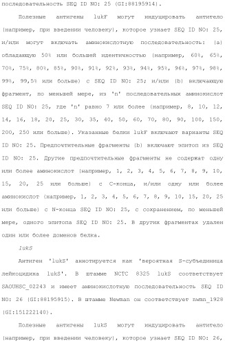 Композиции для иммунизации против staphylococcus aureus (патент 2508126)