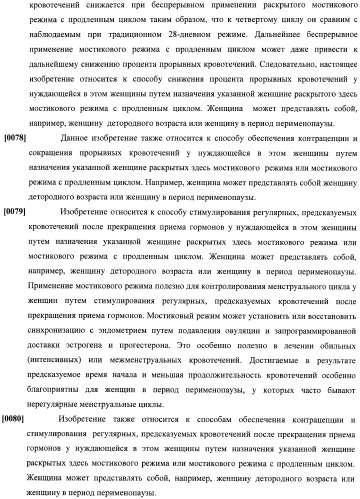 Способы гормонального лечения с применением контрацептивных режимов с непрерывным введением эстрогена (патент 2403046)