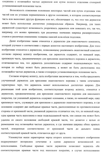 Окантовочный комплект для напольного покрытия, окантовочный порожек для окантовочного комплекта и способ изготовления окантовочного порожка и плинтуса (патент 2372457)