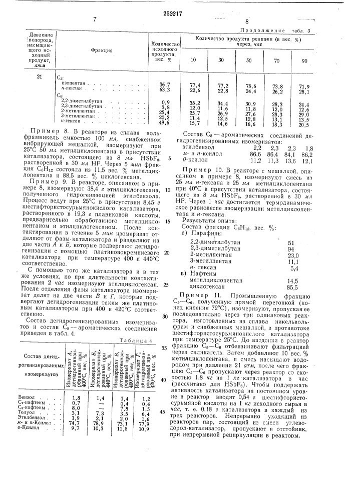 Способ изомеризации парафиновых и нафтеновых углеводородов (патент 252217)