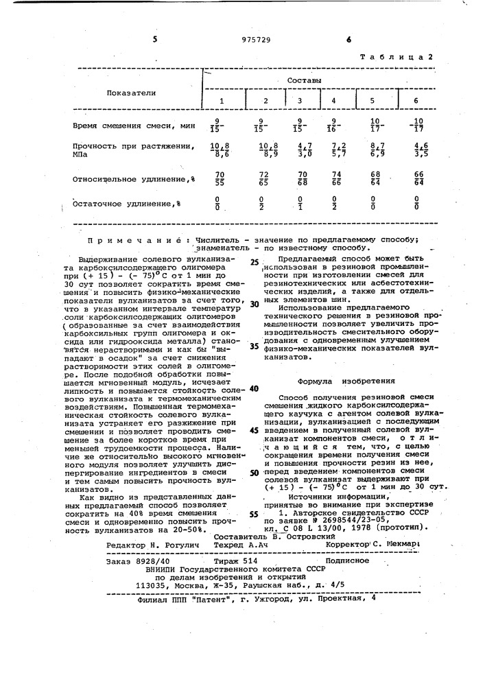 Способ получения резиновой смеси (патент 975729)