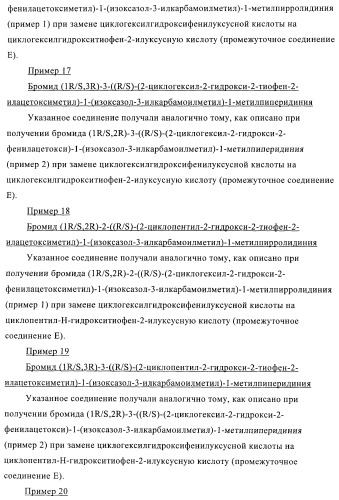 Соли четвертичного аммония в качестве антагонистов м3 (патент 2394031)