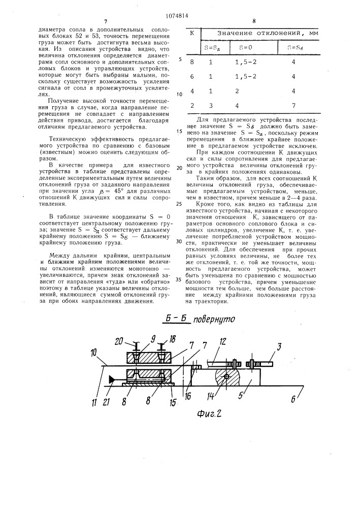 Устройство для перемещения грузов (патент 1074814)