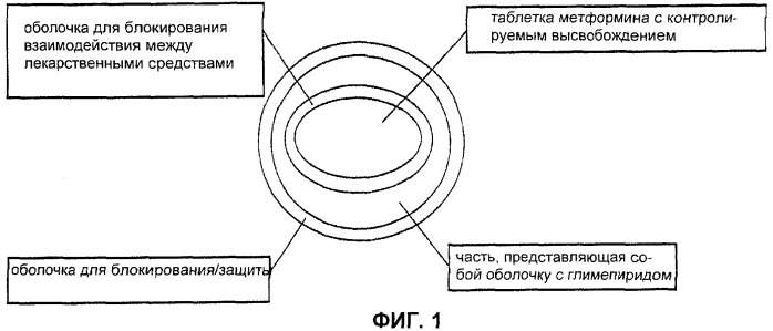 Комплексная лекарственная форма с контролируемым высвобождением для перорального введения лекарственного средства против диабета и способ ее получения (патент 2355386)