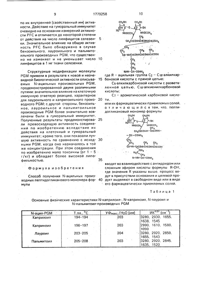 Способ получения n-ацильных производных пептидогликанового мономера или их фармацевтических солей (патент 1779258)