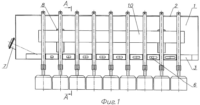 Анодное устройство алюминиевого электролизера с обожженными анодами (патент 2294405)