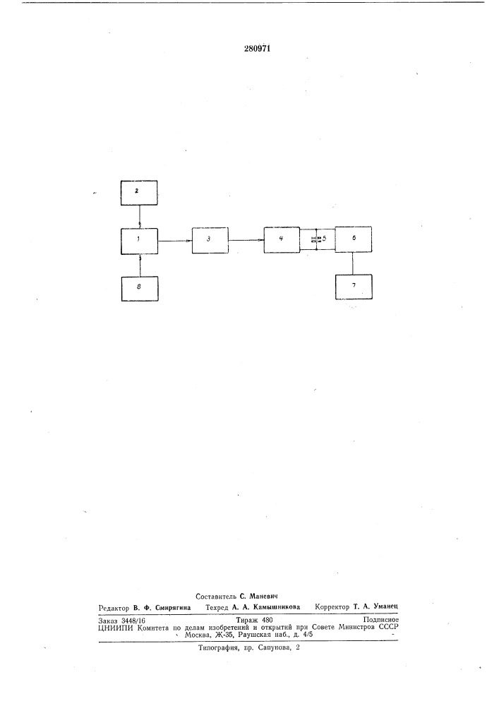 Патент ссср  280971 (патент 280971)