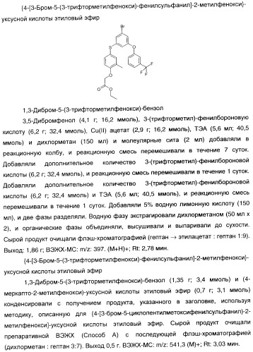 Феноксиуксусные кислоты в качестве активаторов дельта рецепторов ppar (патент 2412935)