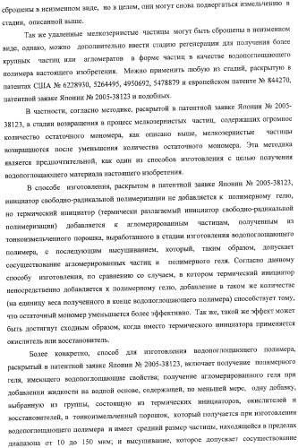 Водопоглощающий материал, водопоглощающее изделие и способ получения водопоглощающего материала (патент 2364611)