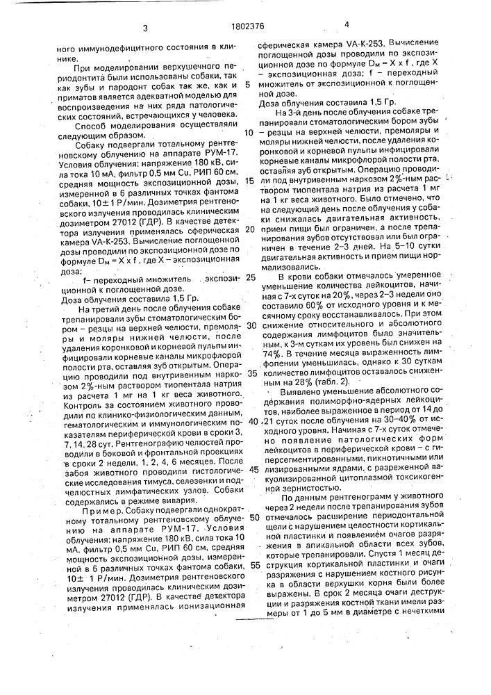 Способ моделирования верхушечного периодонтита (патент 1802376)