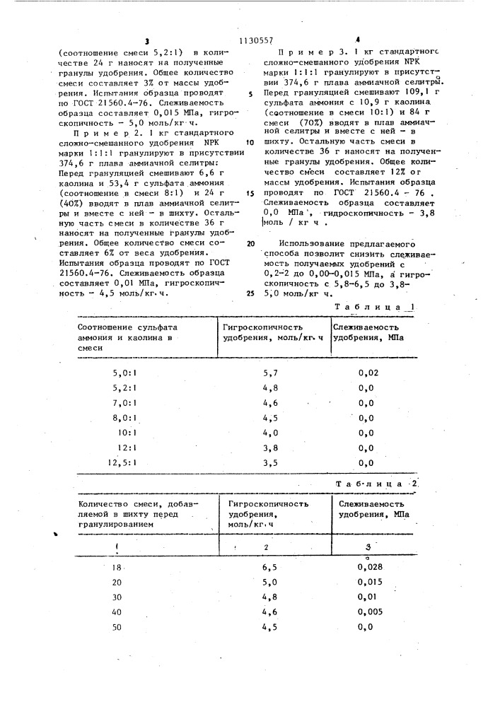 Способ кондиционирования сложно-смешанных удобрений (патент 1130557)