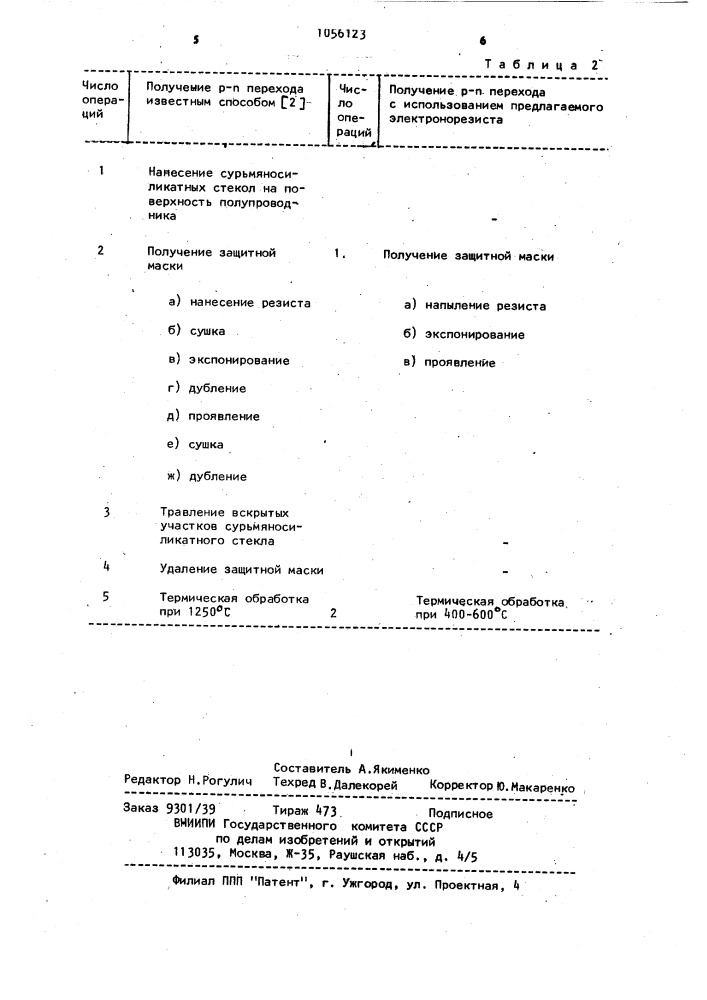 Электронорезист (патент 1056123)