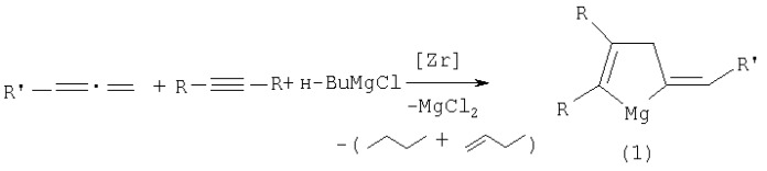 Способ получения 2,3-диалкил-5-алкилиденмагнезациклопент-2-енов (патент 2291870)