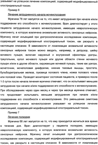 Способы лечения мочеполовых-неврологических расстройств с использованием модифицированных клостридиальных токсинов (патент 2491086)