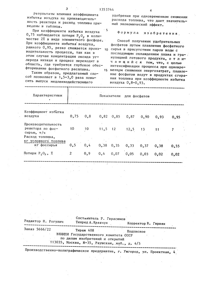 Способ получения удобрительных фосфатов (патент 1353764)