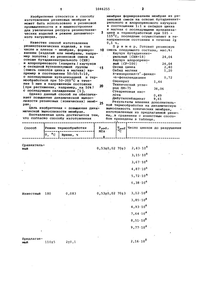 Способ изготовления мембран (патент 1046255)