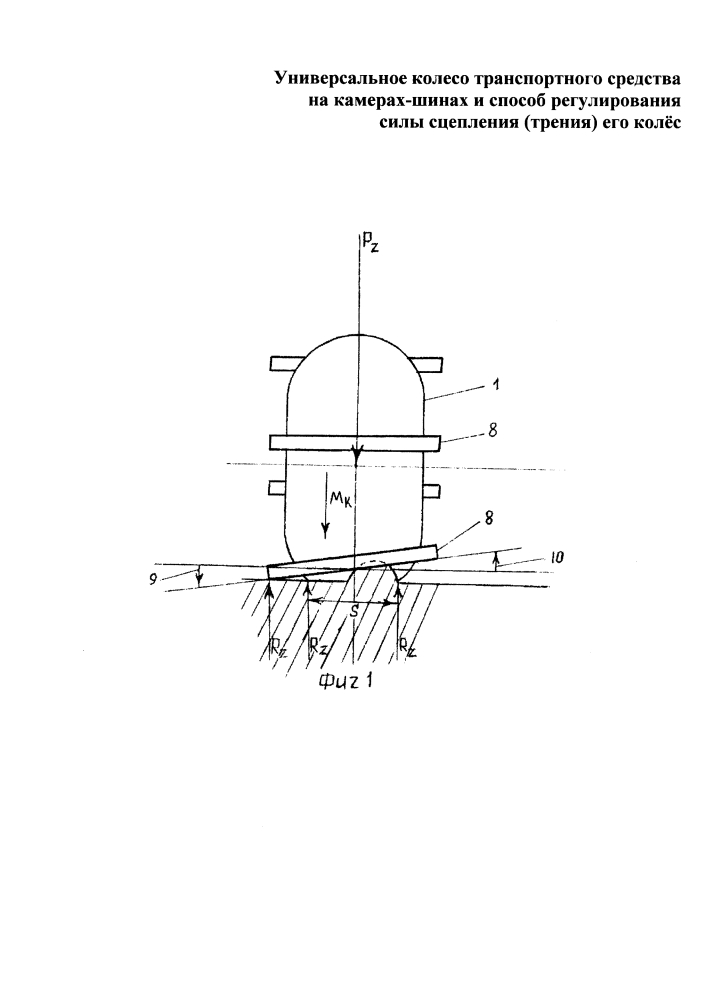 Универсальное колесо транспортного средства на камерах-шинах и способ регулирования силы сцепления (трения) его колёс (патент 2639391)