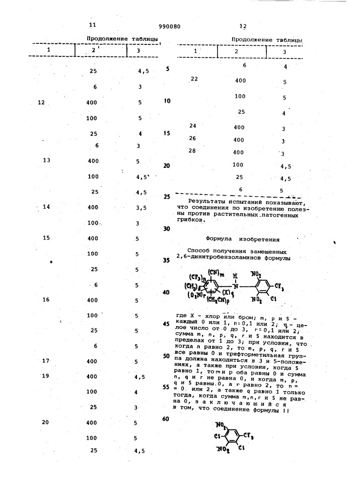 Способ получения замещенных 2,6-динитробензоламинов (патент 990080)