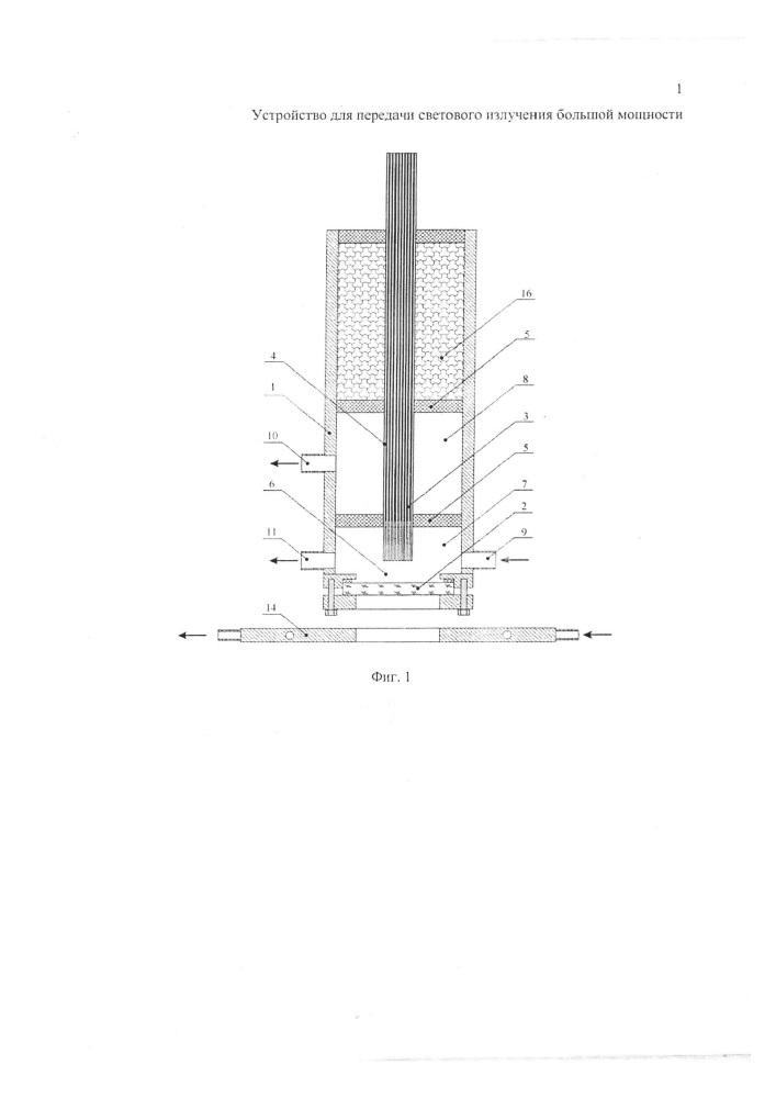 Устройство для передачи светового излучения большой мощности (патент 2644448)