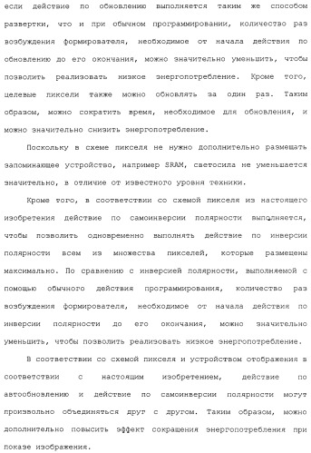 Схема пикселя и устройство отображения (патент 2487422)