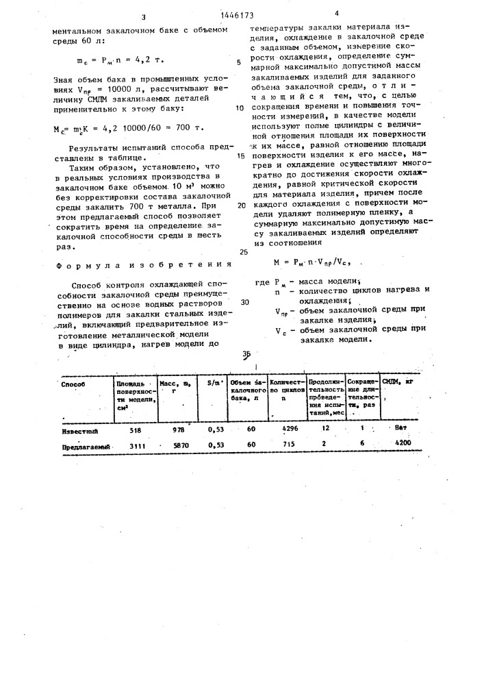 Способ контроля охлаждающей способности закалочной среды (патент 1446173)