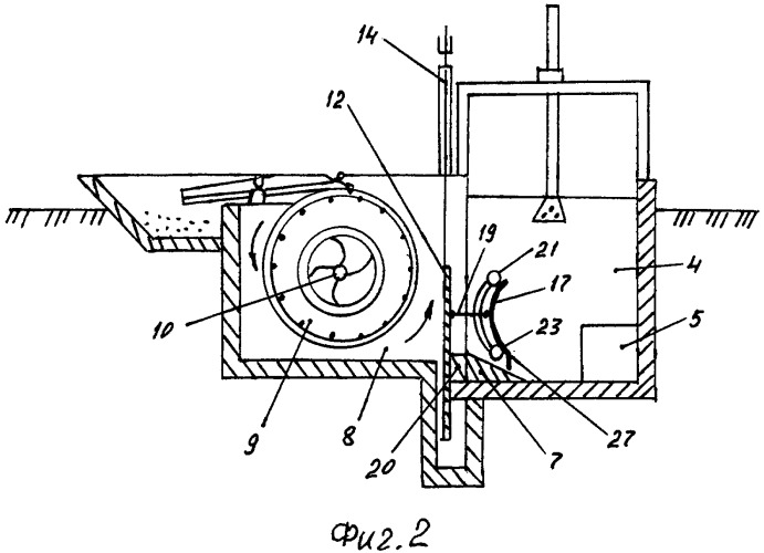 Способ регулирования гидравлической структуры потока воды у водоприемной камеры от наносов (патент 2501907)