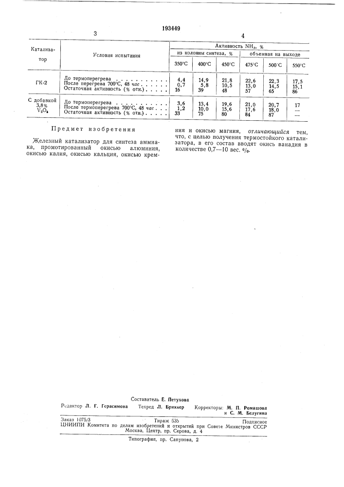 Патент ссср  193449 (патент 193449)