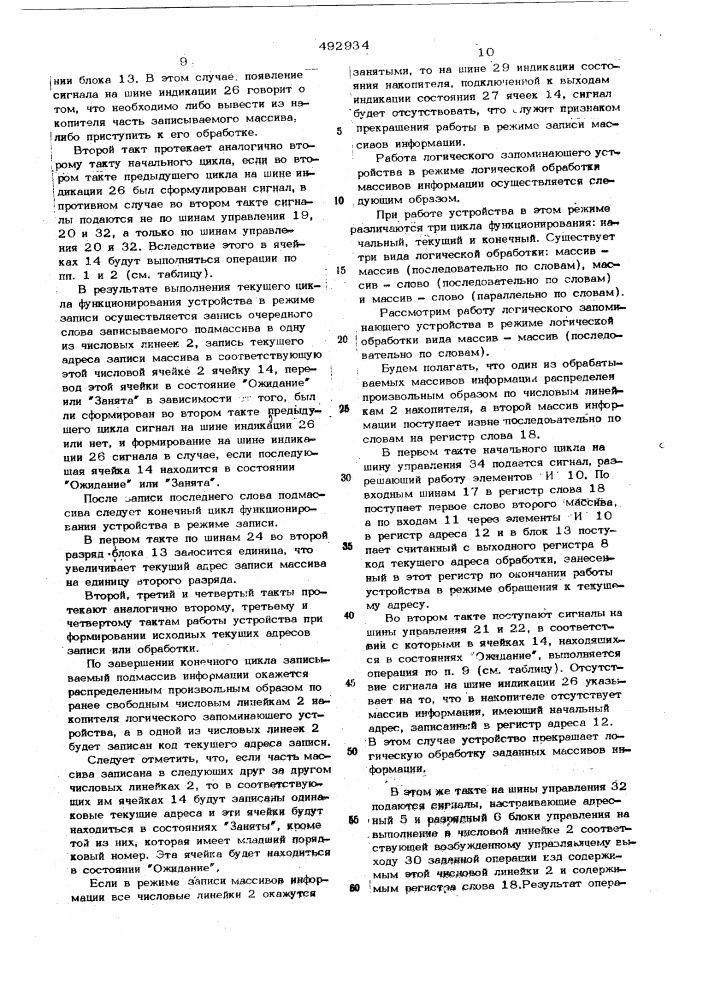 Логическое запоминающее устройство (патент 492934)