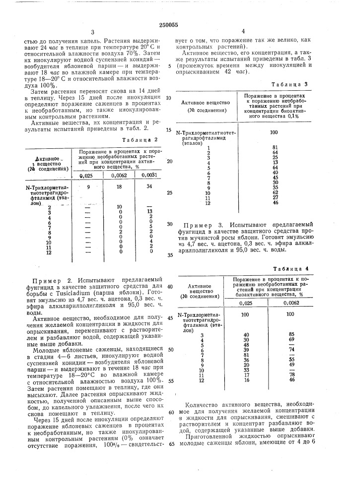 Патент ссср  250055 (патент 250055)