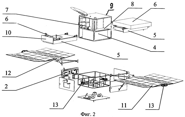 Модульная конструкция космического аппарата (патент 2247683)