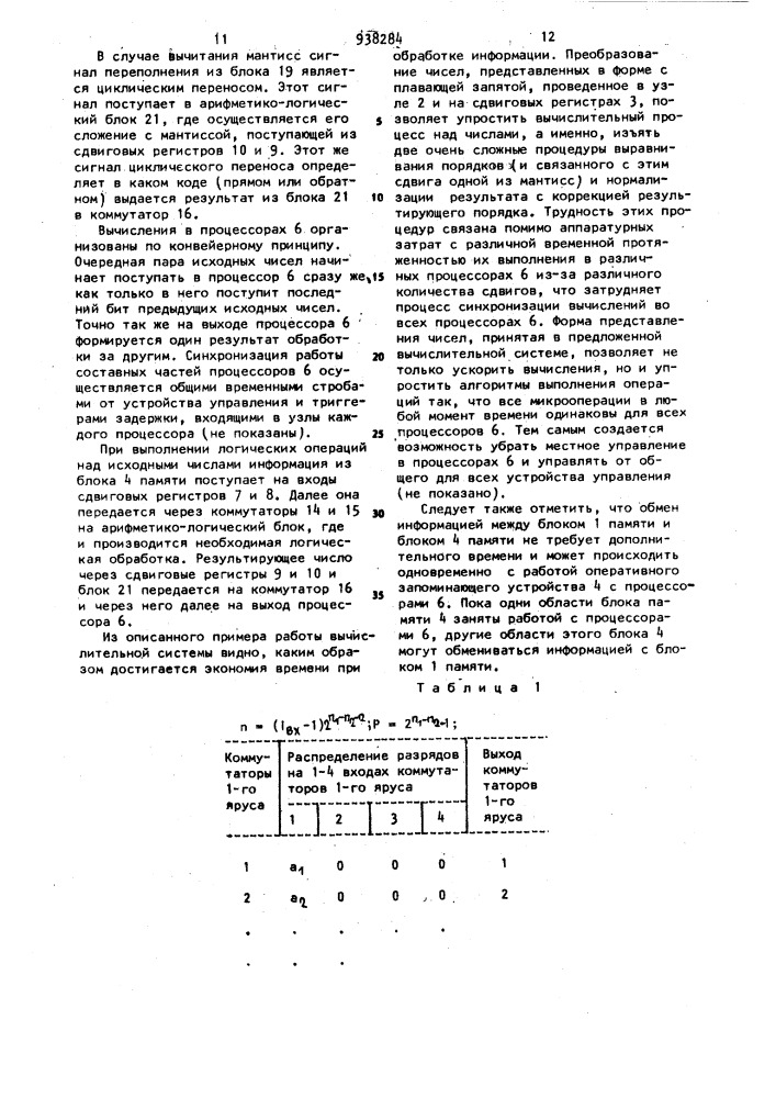 Устройство для побитовой обработки чисел,представленных в форме с плавающей запятой (патент 938284)